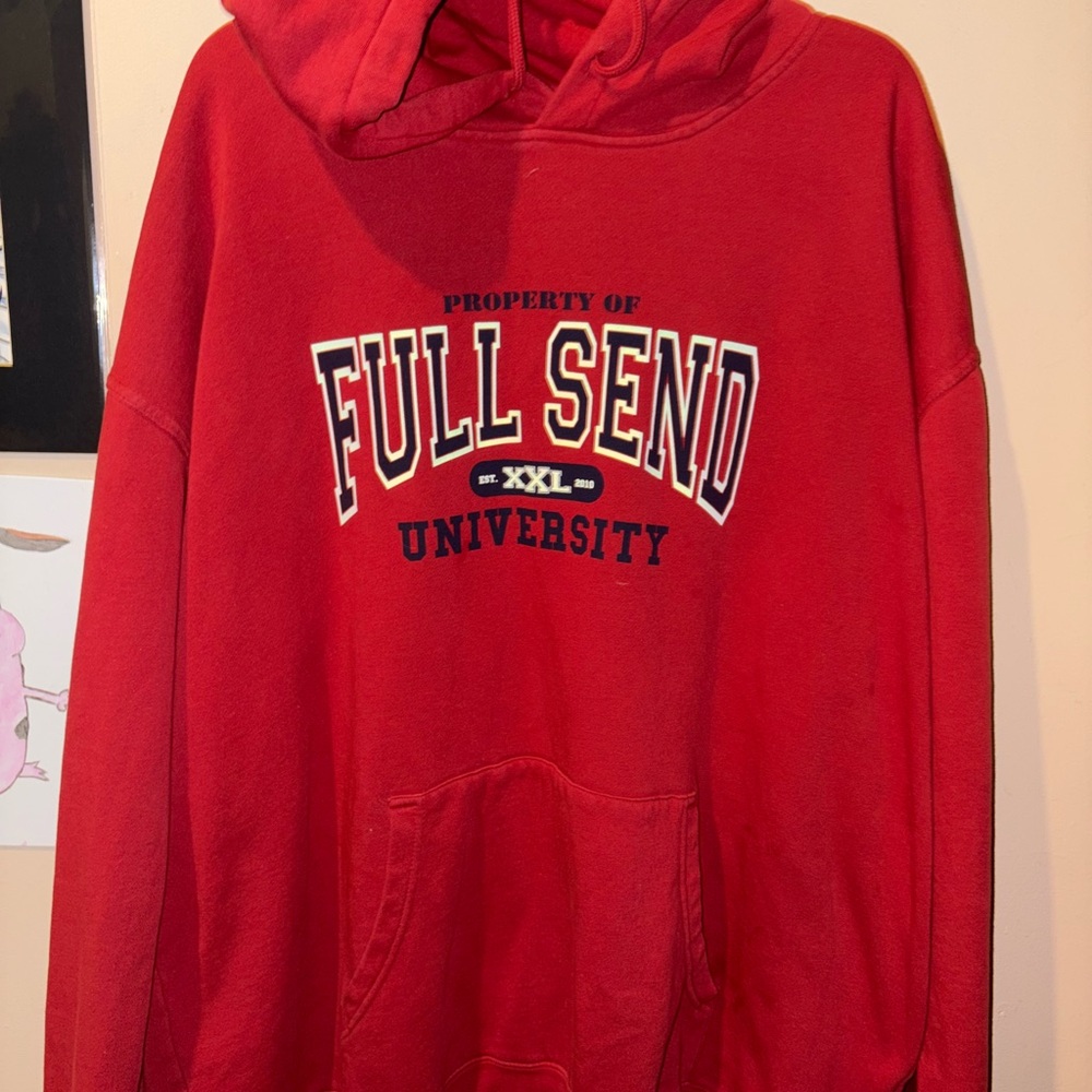 Full Send University Red Hoodie